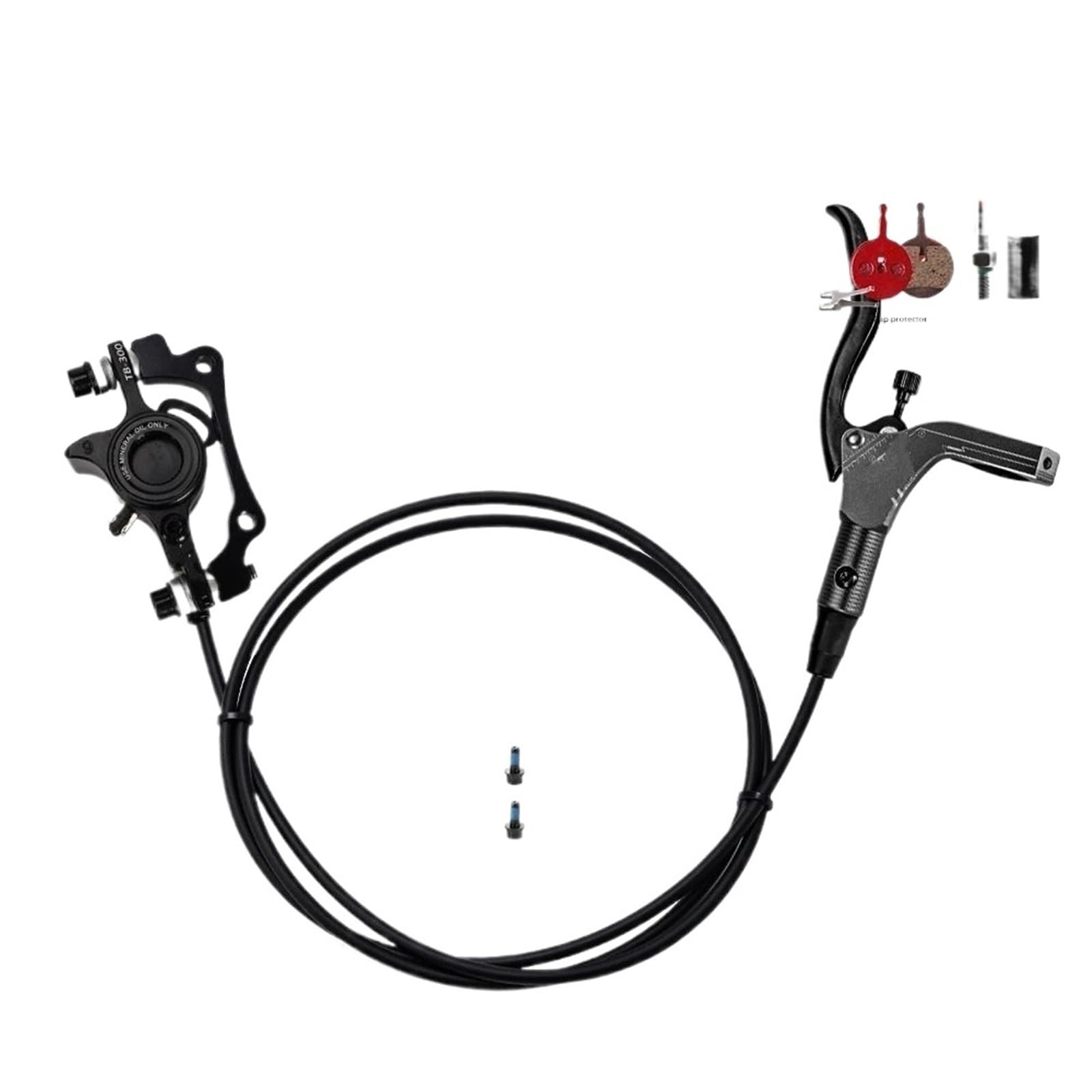 rower tylny bęben hamulcowy tylny bęben hamulcowy Rower MTB hydrauliczny hamulec tarczowy 160mm wirniki zacisk olejowy płyta przedni tylny zacisk górski 22.2mm uchwyt słupek(Black-RR)