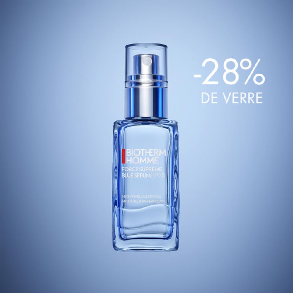 BIOTHERM HOMME - Force Supreme Blue Serum - Sérum Visage Anti-Âge - Au Pro-Rétinol - Anti-Rides - Tous Types de Peaux - 60ml