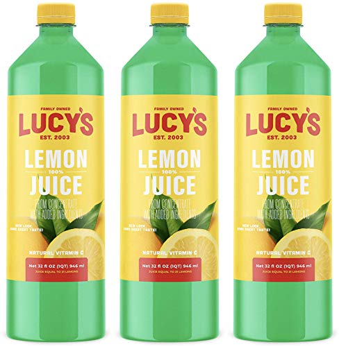 Lucy’s Family Owned - Lemon Juice, 32 oz. Bottle (Pack of 3)