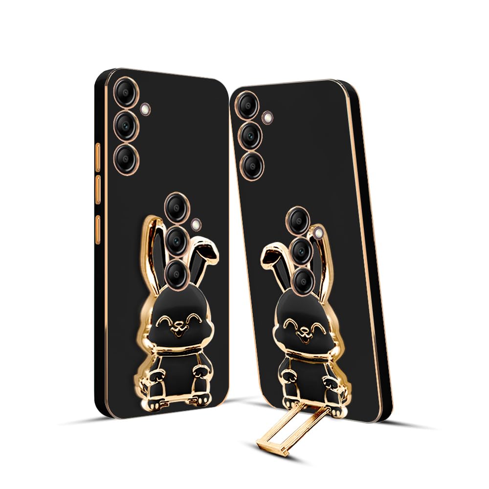 KARWAN®️ 3D Bunny with Folding Stand Back Cover Case Compatible for Samsung Galaxy A14 4G | Slim electroplated case | Stand case | Soft TPU | Space Astro Theme |Camera Protection-Black (B0CGNVCCQ9) Amazon Price History, Amazon Price Tracker