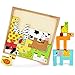 LBLA Bloques de Madera Coloridos Animales, Juegos de apilamiento de Madera, Juego de Equilibrio para niños, Juguetes Montessori Educativos para Aprender los Animales Coloridos