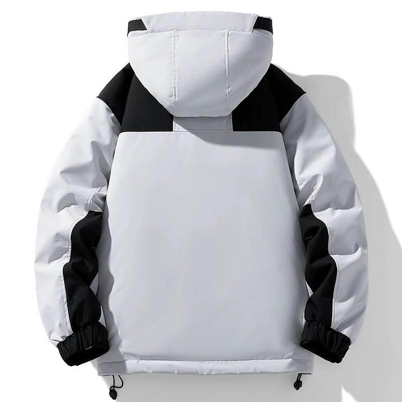 Men's Lightweight Short Puffer Jacket With Hood Winter Thickened Loose Fit Casual Fashion Trendy Coat for Men - Image 3