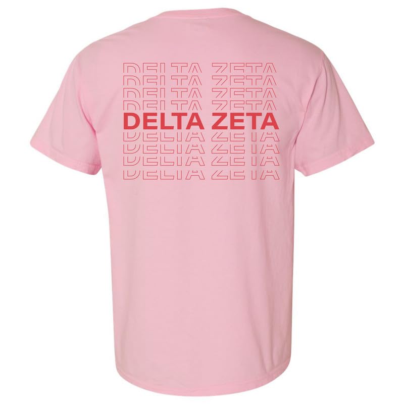 Delta Zeta Comfort Colors Tshirt | Dee Zee Repeating Name Sorority Comfort Colors Tee