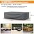 STARTWO Patio Furniture Covers, Waterproof Heavy Duty 500D Outdoor Sectional Sofa Cover, 110x84x29in Patio Cover for Outdoor Furniture with Windproof Buckles, Patio Table and Chair Set Cover, Gray