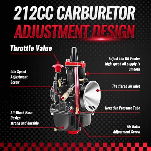Pwk 24mm Carburetor,24mm Motorcycle Carburetor with Jet kit for 50cc-110cc Dirt Bike,GY6 150cc scooter/212cc predator/kx100 Motocross Motorcycle Scooter