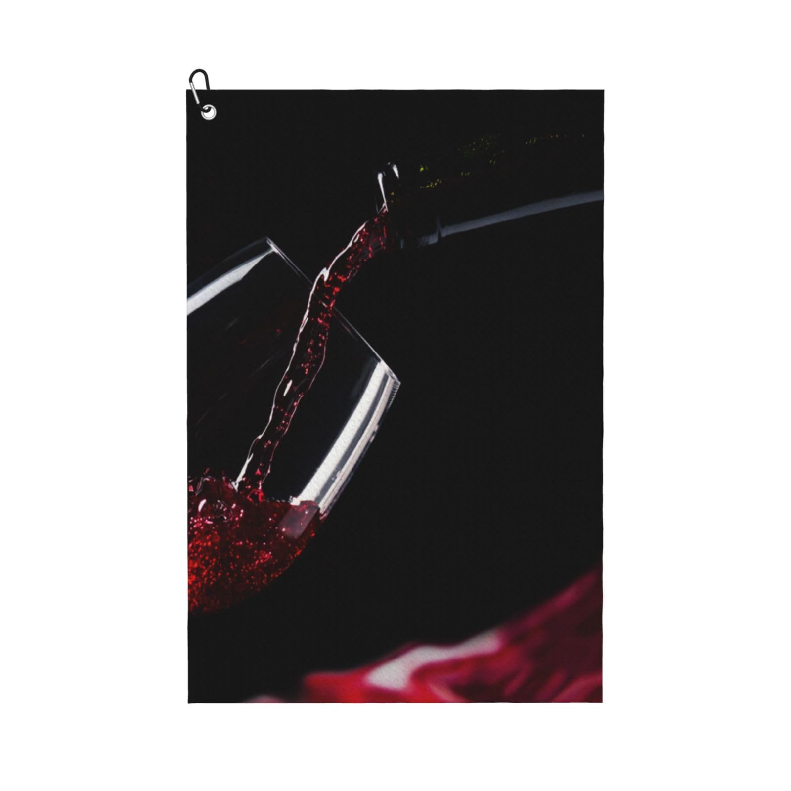 Hnnkloy Red Wine, 16x24 in Portable Waffle Golf Towels with Carabiner Clip for Golf Bag