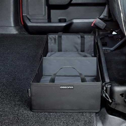 GEEDAR Under Seat Storage Truck Tool Box Organizer for Truck Underseat Storage Ford F150 F250 F350 Chevy Silverado Accessories (2 Compartment for