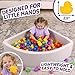 Sunny Days Entertainment 100 Count Duck Shaped Ball Pit Refill Balls with Storage Bag for Baby and Toddler Crush Proof and Non Toxic, Baby Pool Water Toys, Party Decoration