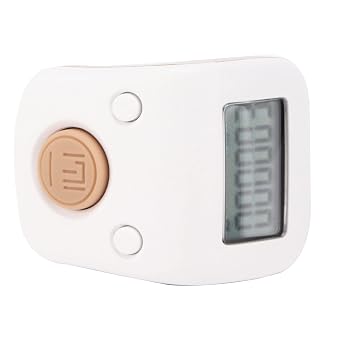 Tasbih Counter, Digital Counter with USB Interface Plastic for Buddhist Meditation White
