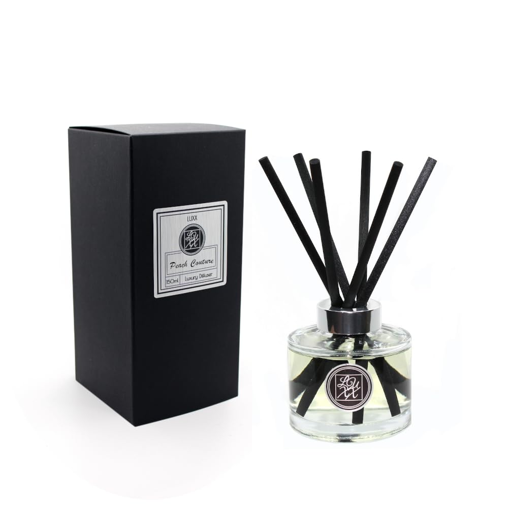 Luxx Peach Creations - Large Fragrance Reed Diffuser 150Ml ( Couture) Cashmere, Almond, Musk