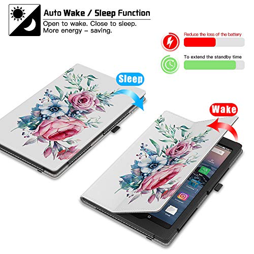Vori AMAZON FIRE HD 10 TA Blet (9Th/7Th/5Th Generation,2019/2017/2015 Release) - Premium Pu Leather Slim Fit Smart Stand Cover With Auto Wake/Sleep For Fire Hd 10.1 Inch Tablet thumb #2