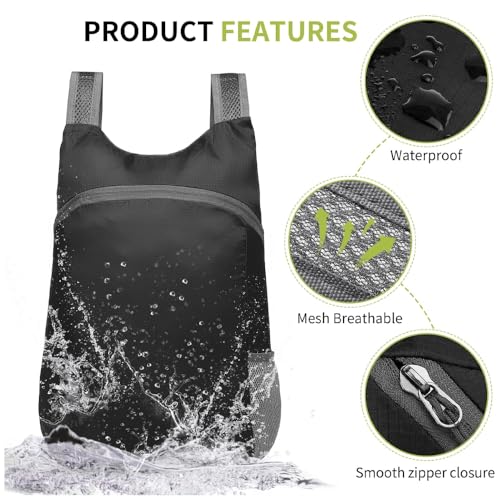 Mochila ligera para senderismo de 20L fucsia miniatura 3