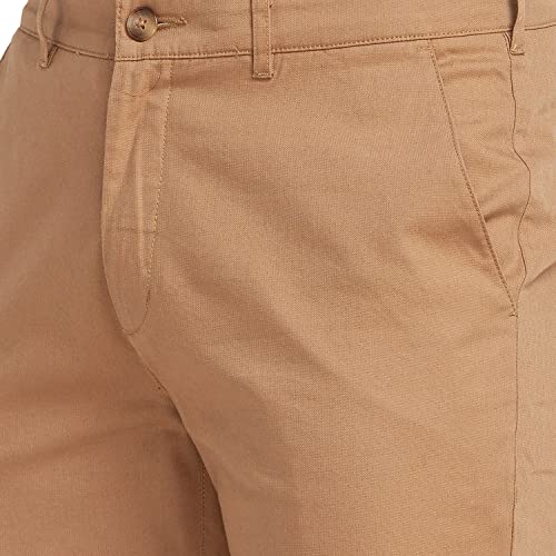 Image of Colorplus Men's Cotton Blend Solid Piece Dyed Pattern Tailored Fit Flat Front Casual Trouser