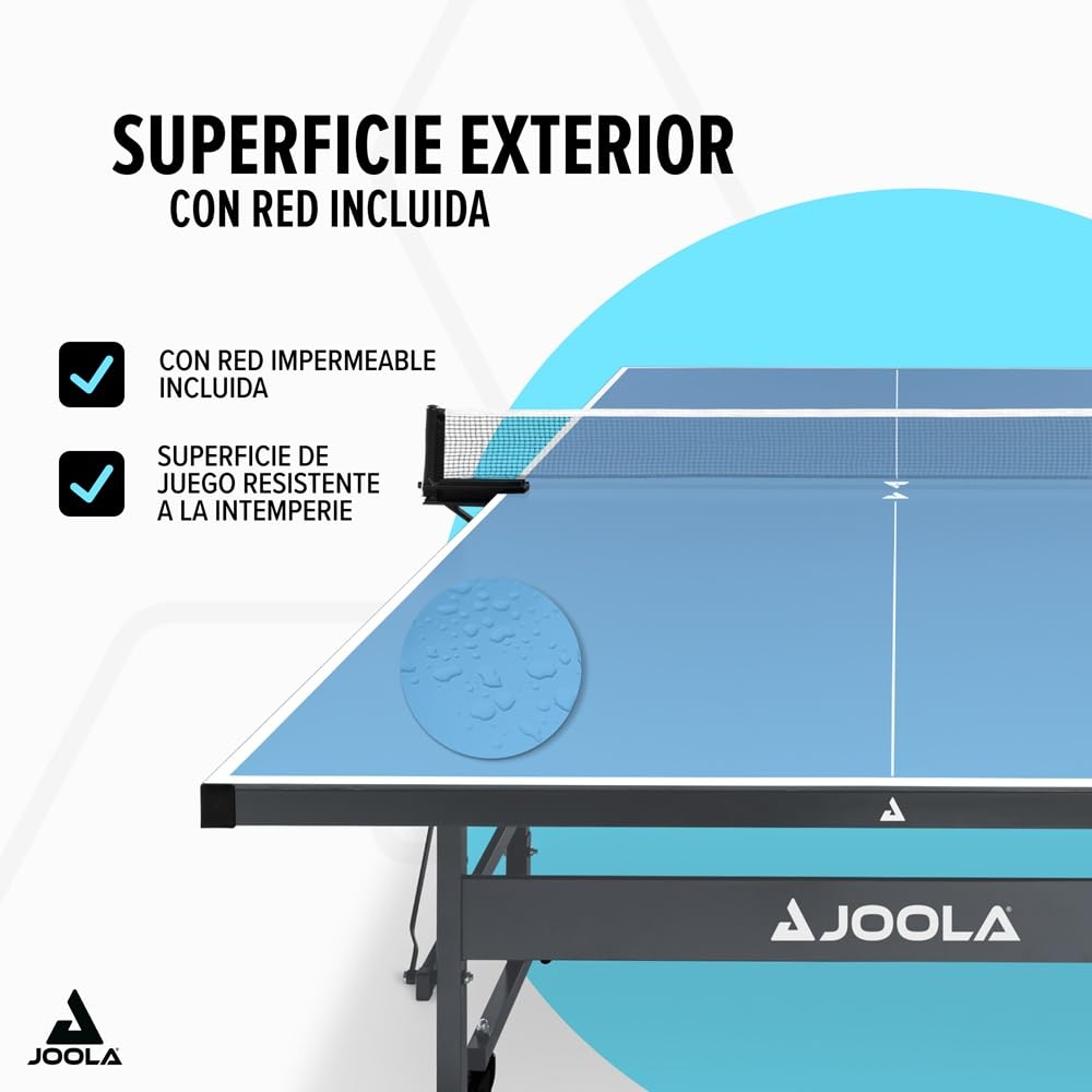 JOOLA Mesa de Ping Pong Exterior Rally Plegable Resistente a la Intemperie