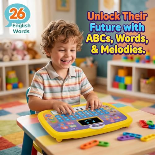 Image of Niku Learning Educational Computer Kids Piano Laptop with Led Screen & Music | Fun Activities Toy Computer Tablet for Kids Toddlers 1 2 3 4 5 6 + Year Old Boy and Girls, Multicolor