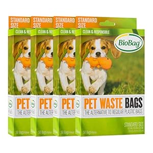 BioBag Compostable Pet Waste Bags, Standard Size, 50 Count (187105-4) (Pack of 4)