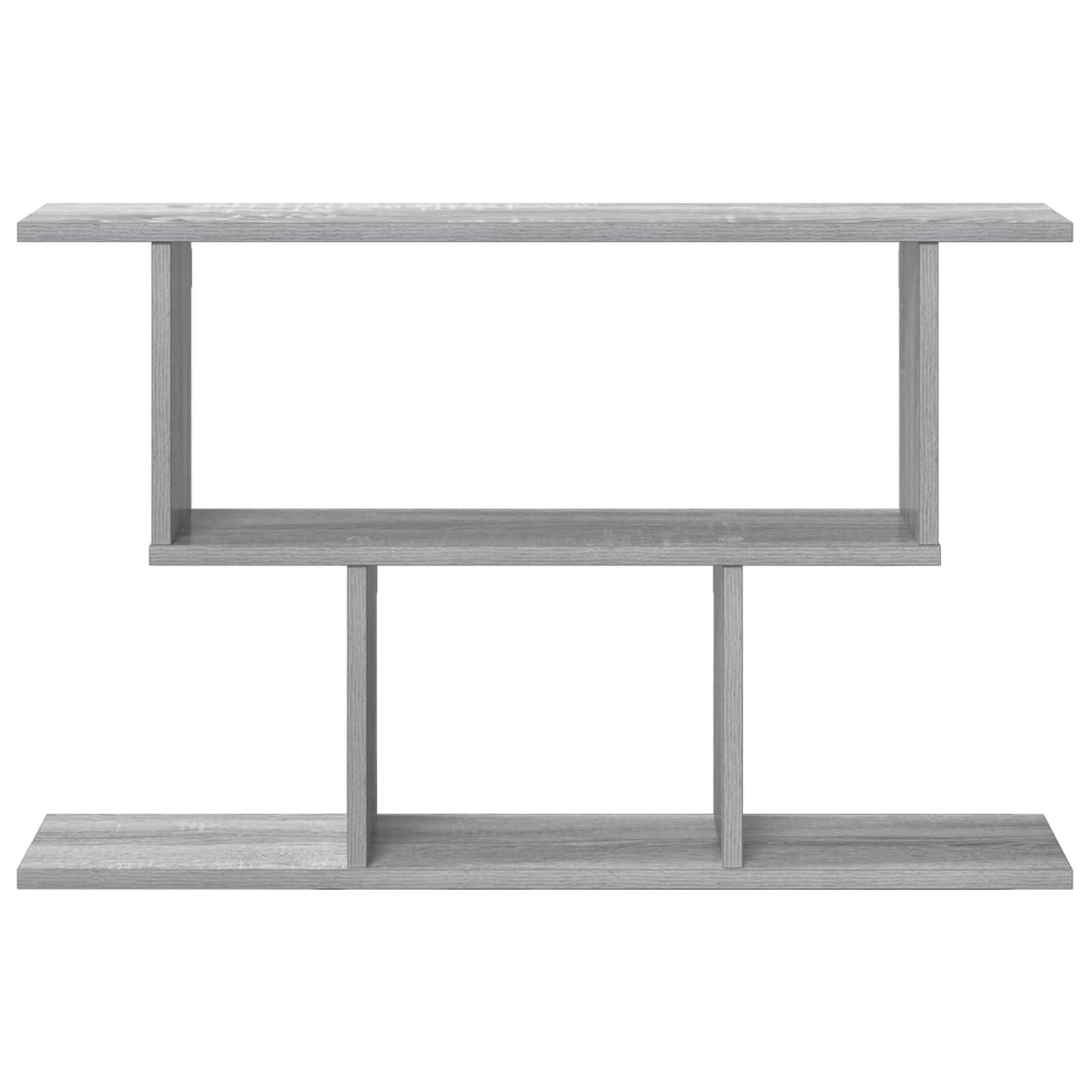 Estantería de pared gris Sonoma de madera 80 x 15 x 50,5 cm con 4 compartimentos, estantería de pared para salón, cocina y baño, estantería flotante estable con mucho espacio de
