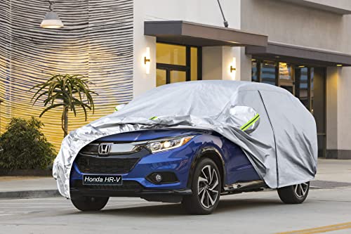 Image of Koukou SUV Car Cover Custom Fit Honda HRV from 1998 to 2025,Waterproof Car Cover All Weather for Automobiles Outdoor Indoor with Zipper Door, Sun Rain Dust Snow Protection.