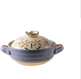 Casserole, Stew Pot Hand-Painted Casserole Household Stone Pot Soup Casserole Gas Gas Stove Clay Pot High Temperature Resistant Porridge Cooker (F 2.5L)