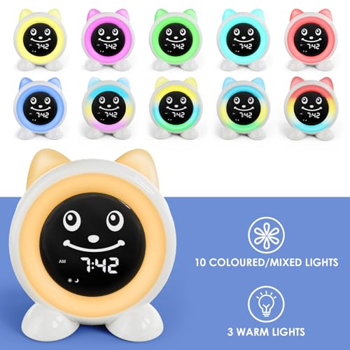Fivehome A100 Toddlers Sleep Training Clock, Kids Alarm Clock With Night Light & Nap Timer, Ok To Wake Clock thumb #5