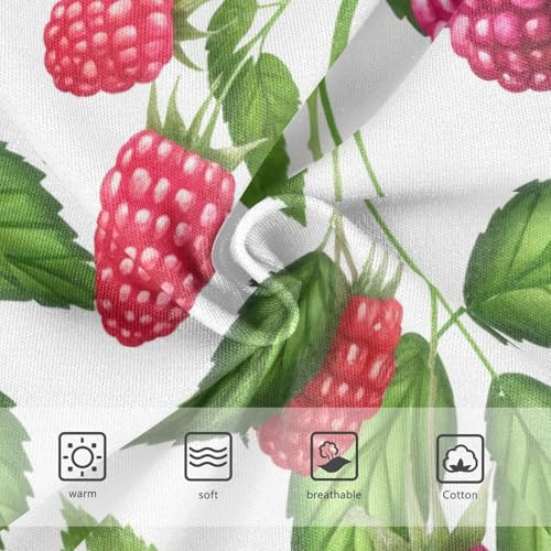 Cotton Toddler Underwear Custom Raspberry Red Berries Green White Panties Little Girl Cartoon Kids Briefs Undies 2t3