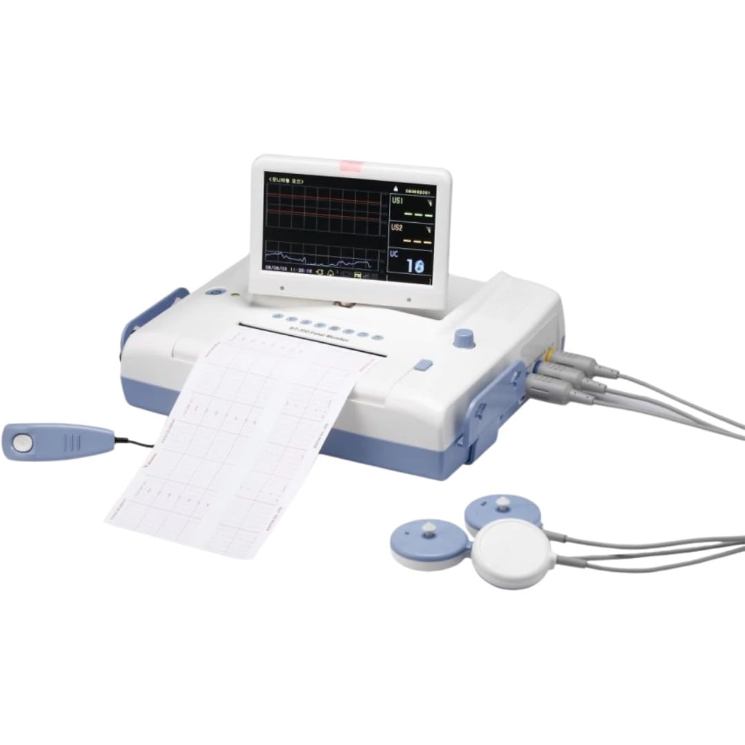 Dr diaz Bistos BT350 Fetal Monitor with Dual Probe | 24-Hour Monitoring Fetal Heart Rate Monitor for Pregnancy | Prenatal Fetal Movement (with Battery)