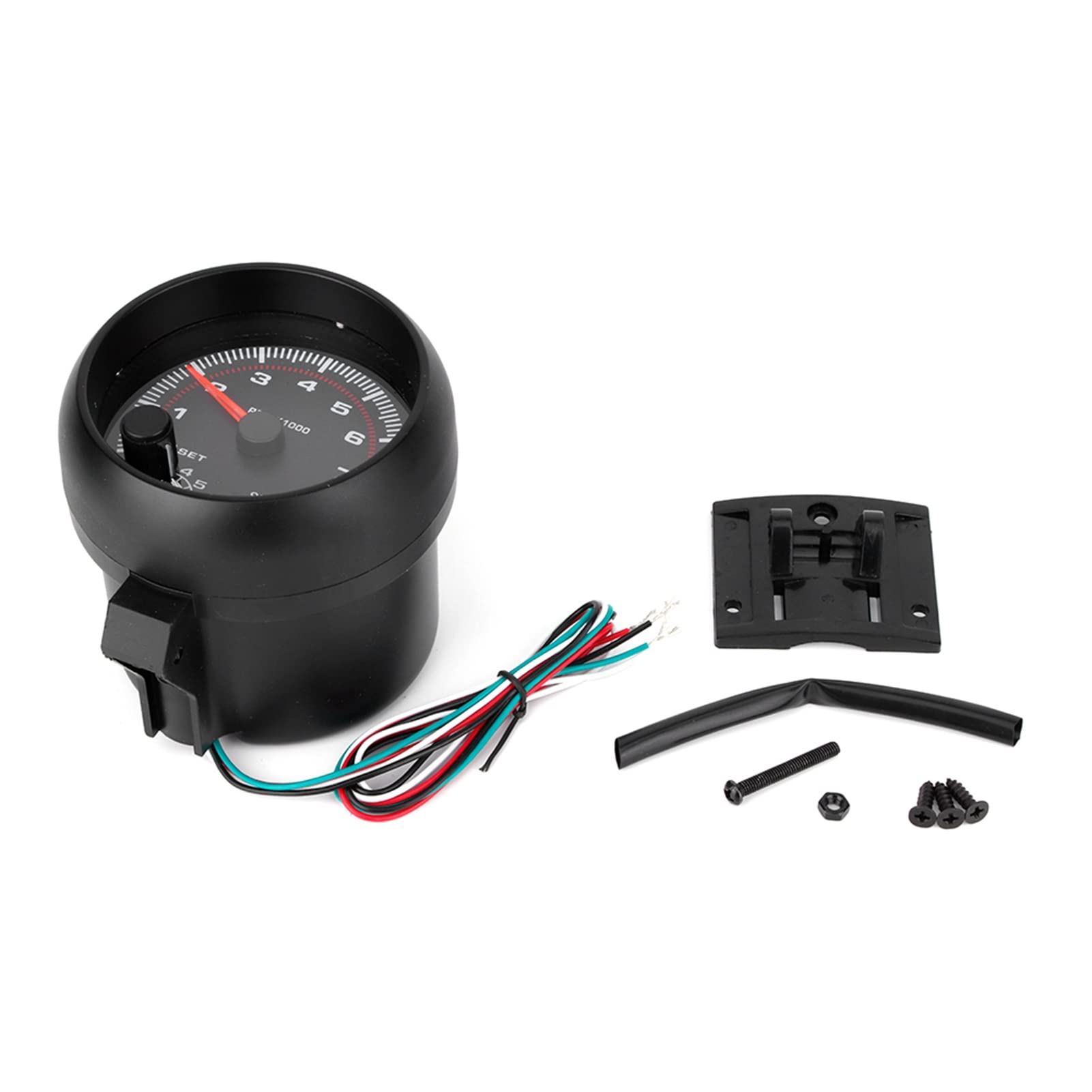 Contagiri Universale per Auto Nero 0-8000 Giri/min 12V Contagiri per Automobili Adatto per Veicoli a Benzina e Motori a 4-8 Cilindri