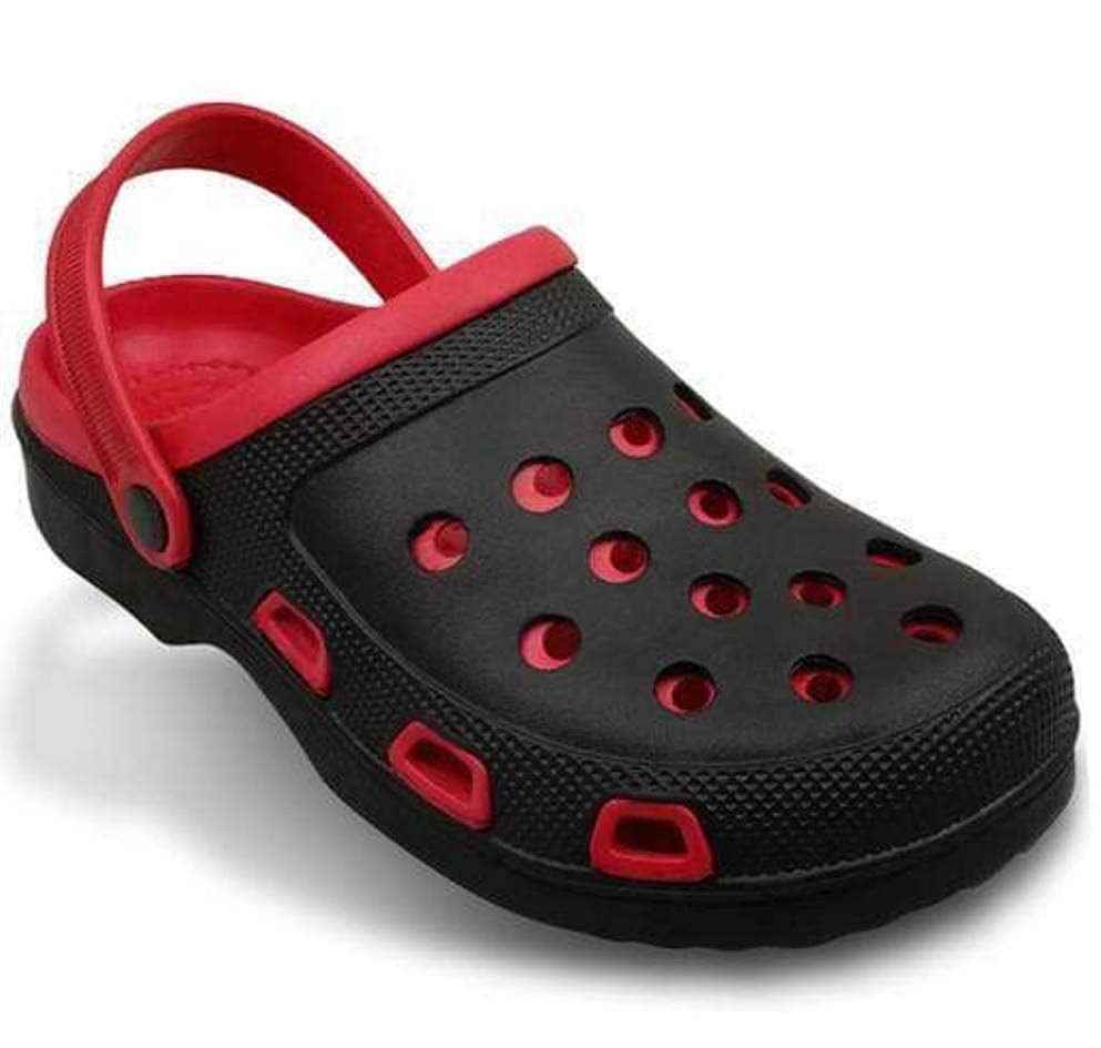 Image of IAgri Light Weight | Best Fit | Anti Skid | Water Resistant | Cushioned Clogs for Men - Black - 8 UK