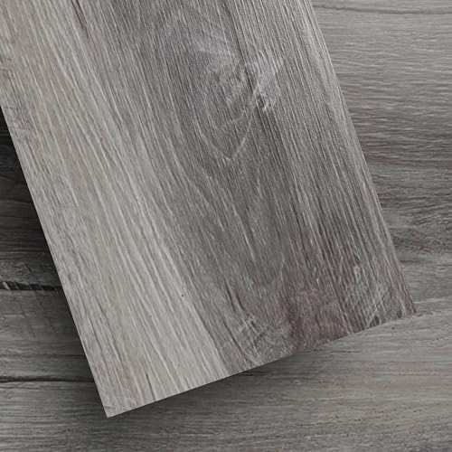 FLOREXP Vinylboden - Linoleumboden mit grauem Holz-Effekt,Bodenfliesen zum Abziehen und Aufkleben,Selbstklebender Boden,2.0mm 36 Stück Wasserdicht,für Büro (5.02m²,Grau)