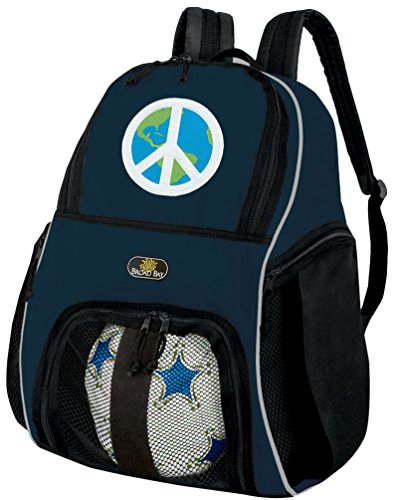Broad Bay Peace Signs Soccer Backpack or World Peace Volleyball Ball Backpack