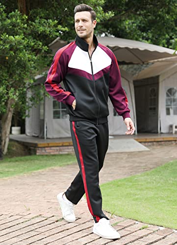 Men's Tracksuits Set 2 Piece Athletic Full Zip Track Suits Workout Jogging Sweatsuit Sets for Men2