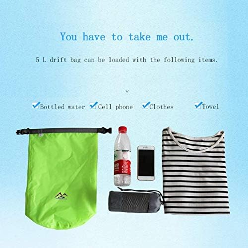Miniatura 6 de Bolsa seca flotante impermeable de 5L10L20L40L70, bolsa impermeable ligera perfecta para playa, pesca, kayak, canotaje, senderismo, camping
