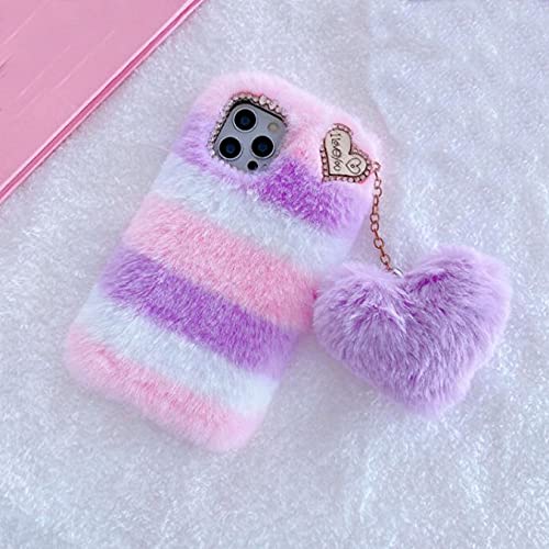 BLOTECH Peluche Custodia Cover per TCL 30Z,Custodia Coniglio Peluche per TCL 30Z, Custodia Peloso Carino Protettiva Fluffy Cover Bambine Copertura Caso per TCL 30Z - Nero