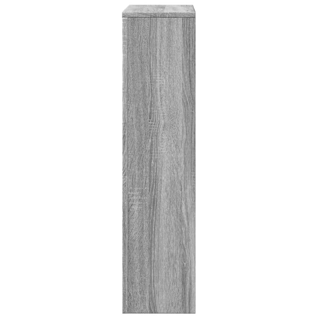 Heizkörperverkleidung Grau Sonoma 78x20x82 cm Holzwerkstoff mit Wandhalterung, modernes Latten-Design, praktische Ablage, langlebig, pflegeleicht für Wohnzimmer, Heizkörper Zubehör