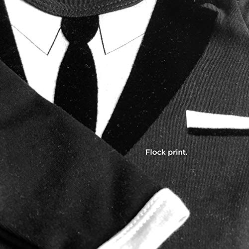 The Tiny Universe Baby Boy Tuxedo Onesie Suit & Tie - Baby Romper, Formal Body Suit, Jumpsuit Gentleman Outfit4