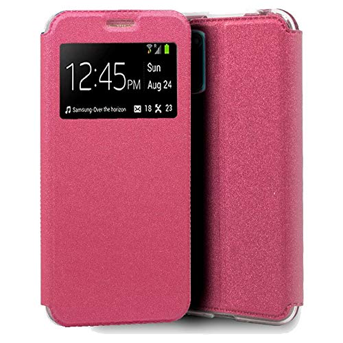 Coque Oppo A92 A52 A72 flip cover lisse rose rabat antichoc écran