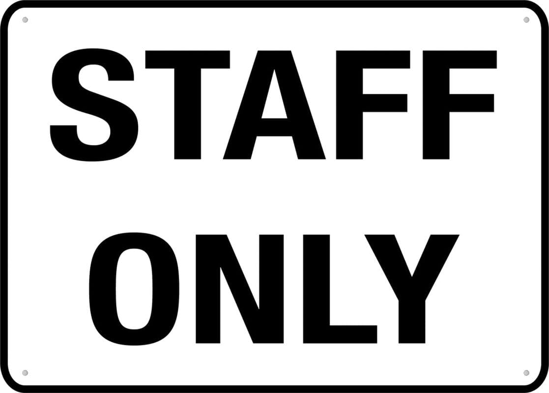 Peiyeety A07 Staff Only Sign Outdoor, Uv Printed Rust Free Aluminum 12X16 Inches,Yard Sign For Home, Business, Driveway Alert