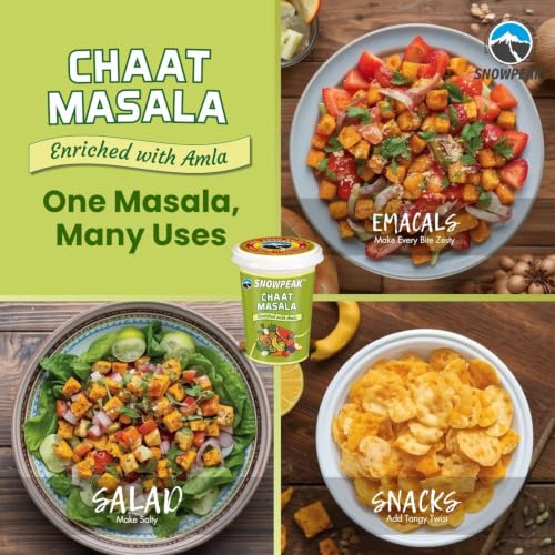 Image of Snowpeak Chaat Masala Enriched With Amla (100g Each (Pack of 4))