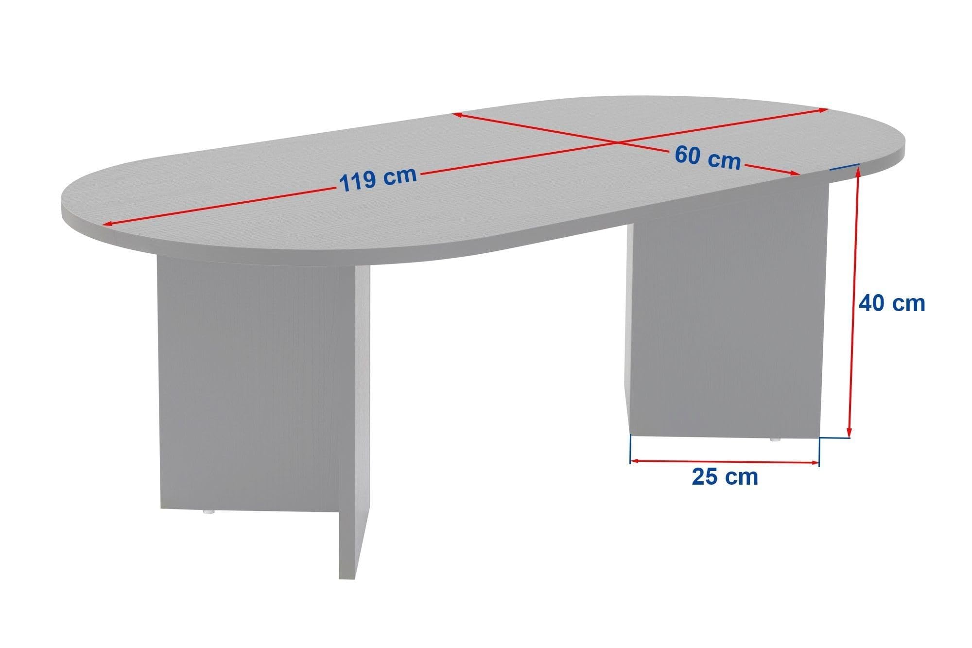 Hanah Home Élégante Table à café en Noyer, 119 x 60 x 39,8 cm, 100% mélamine, épaisseur 18 mm, Parfaite pour Les Salons Modernes et Les espaces