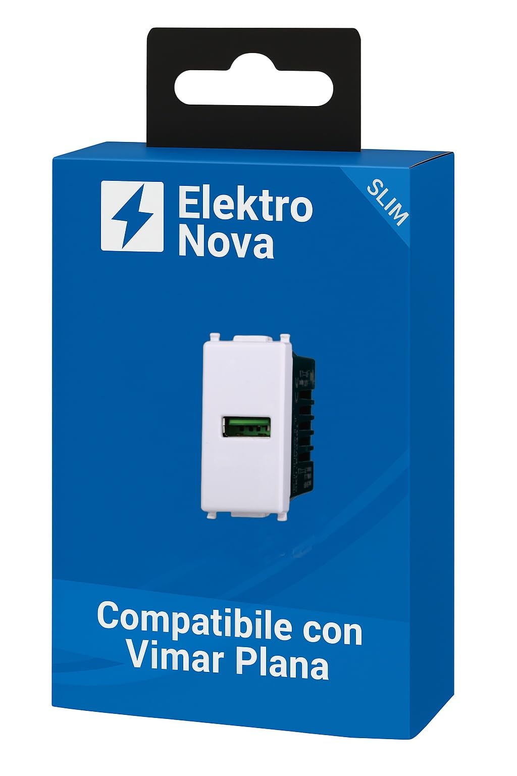 Elektronova Presa USB Type-A 5V 2.1A caricatore Bianco compatibile Vimar Plana Caricatore 2401