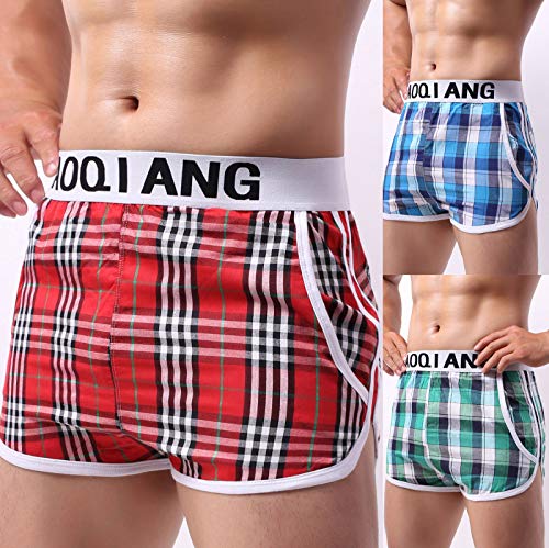 AxiBa Cueca boxer masculina Pijama Casual Casa Calça Calça
