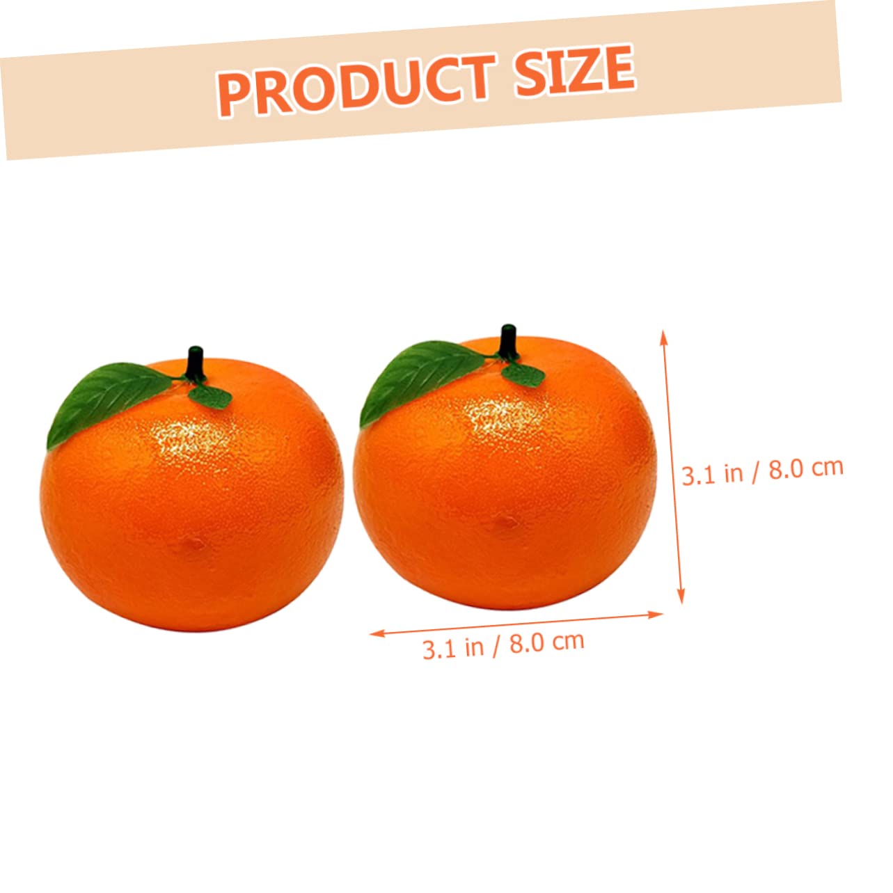 Cabilock 3 Sätze Künstliche Orange Süsse Orangen Gefälschte Orangen Künstliche Früchte Schaufensterdekoration Künstliches Orangenmodell Gefälschte Obst-Foto-Requisiten Schaum 6 Stück * 3