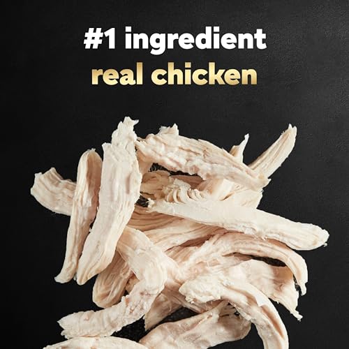 Image of Cesar Simply Crafted Wet Dog Food Toppers, Chicken & Duck, 1.3 oz, 10 Count | Real chicken #1 ingredient, 6 key ingredients, no by-products or artificial flavors, natural, slow-cooked, single-serve tubs