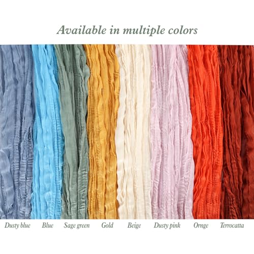 50% Off 6-Pack Sage Green Cheesecloth Table Runners - Image 7