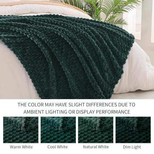 Image of Exclusivo Mezcla 3D Fleece King Size Blanket for Bed, Forest Green | Extra Soft Fuzzy Plush Lightweight Bed Blankets, Cozy Fluffy Decorative Blankets for All Seasons, 90x104 Inches