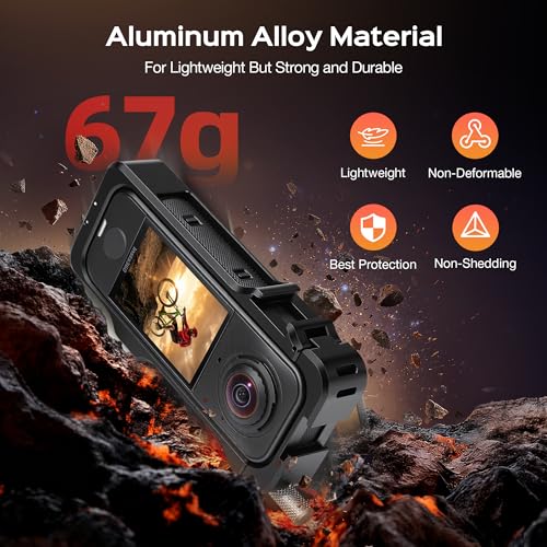 Image of AMAZEAR Metal Protective Case for Insta360 X4 Air Accessories, Insta 360 X4 Air Multifunction Utility Frame Aluminum Cage with Stronger Construction, Quick-Release Adapter, Various Expansion Mounts