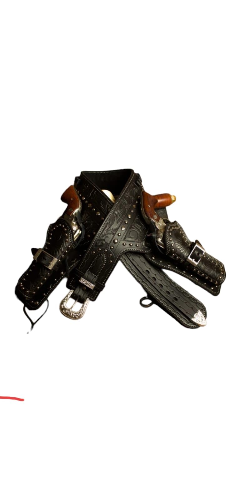 Western Leather Cartridge Belt Ammo Loops Cowboy Leather Revolver Pistol Holster Gun Case Cover 44 45. (Tan Left Hand, Size 8 (58