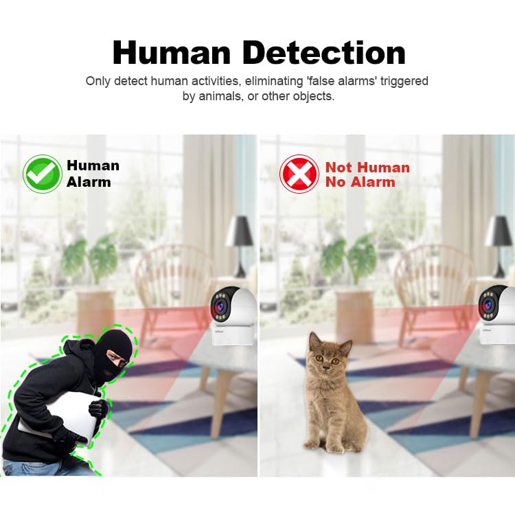 Image of Srihome SH046 4MP QHD 2560 * 1440p 5X Optical Zoom WiFi IP Camera WiFi Indoor Home Security CCTV Camera Pan & Tilt 2 Way Talk Color Night Vision Motion Detection Supports MicroSD Card Upto 128GB