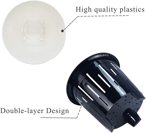 Miniatura 4 de OJYUDD Paquete de 8 macetas de plástico de riego automático de 4 pulgadas con maceta interior, maceta decorativa moderna para todas las plantas de