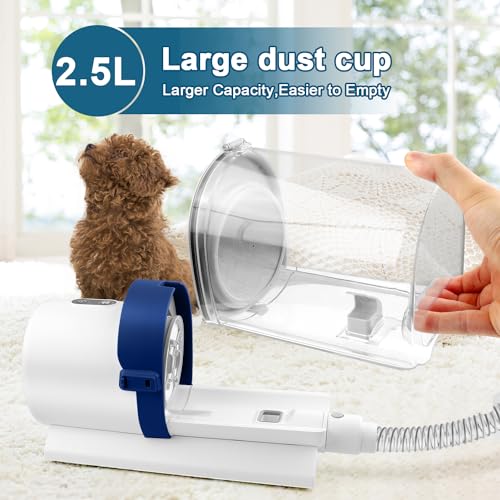 Dog-Grooming-Kit-for-Pet-Including-4-Hair-Clipper-Combs-25L-Vacuum-Cleaner-and-5-Pet-Grooming-Tools-for-Shedding-Low-Noise-300W-for-Home-Cleanning